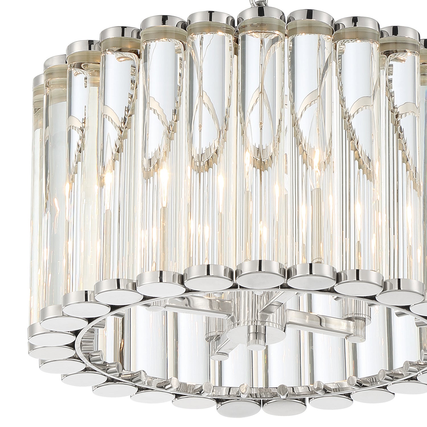 Crystorama - ELL-B3004-PN - Four Light Pendant - Elliot - Polished Nickel