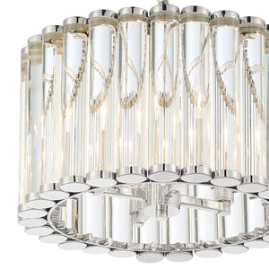 Crystorama - ELL-B3004-PN - Four Light Pendant - Elliot - Polished Nickel