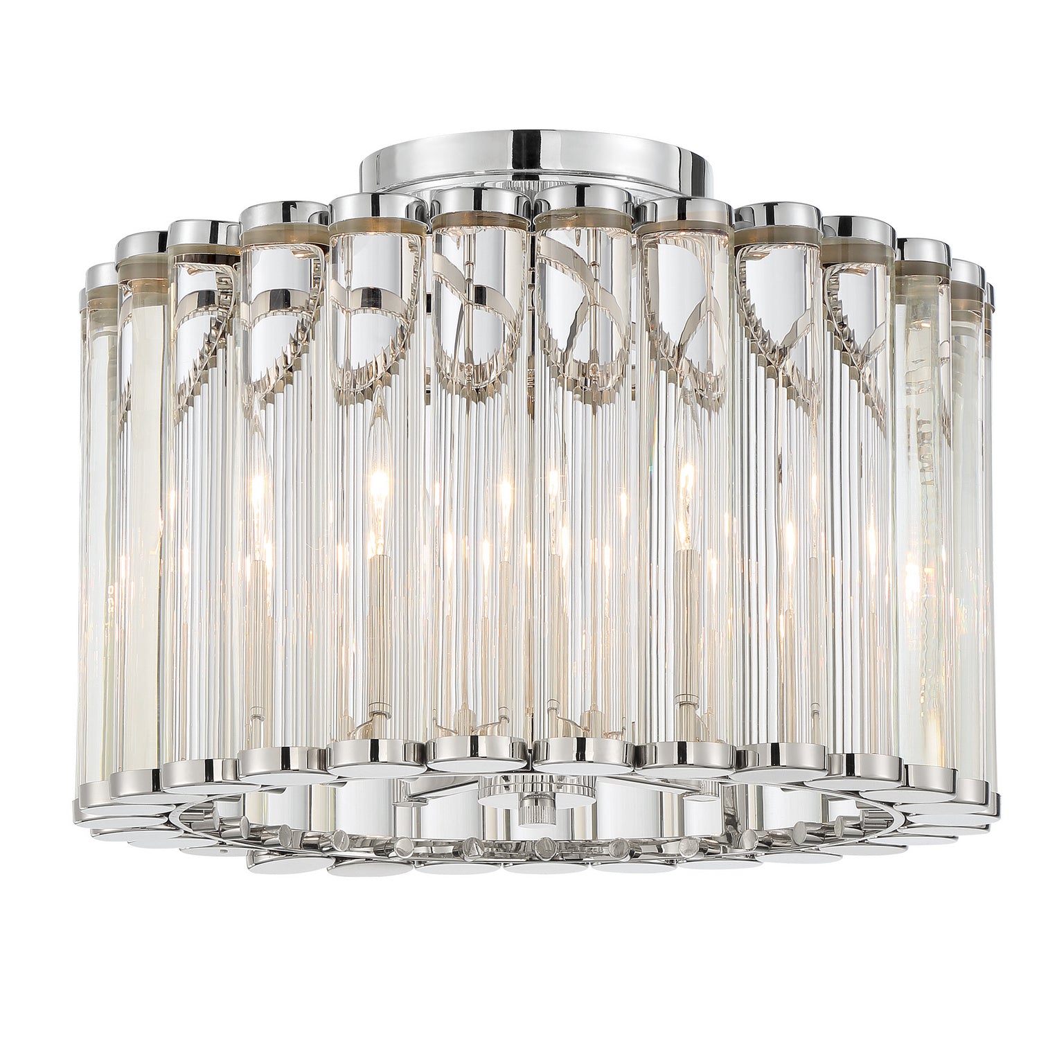 Crystorama - ELL-B3004-PN_CEILING - Four Light Semi Flush Mount - Elliot - Polished Nickel