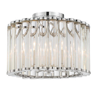 Crystorama - ELL-B3004-PN_CEILING - Four Light Semi Flush Mount - Elliot - Polished Nickel