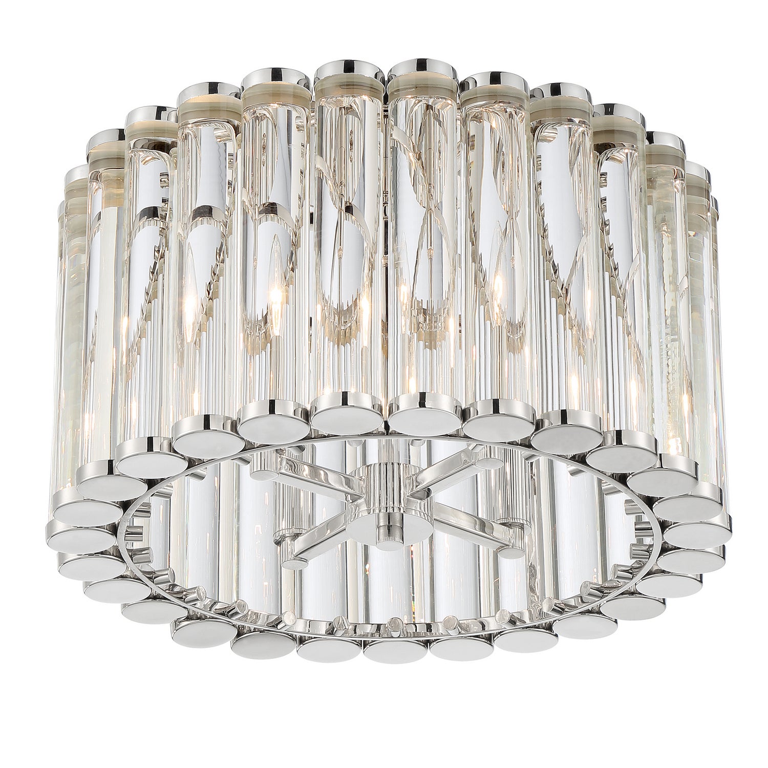 Crystorama - ELL-B3004-PN_CEILING - Four Light Semi Flush Mount - Elliot - Polished Nickel