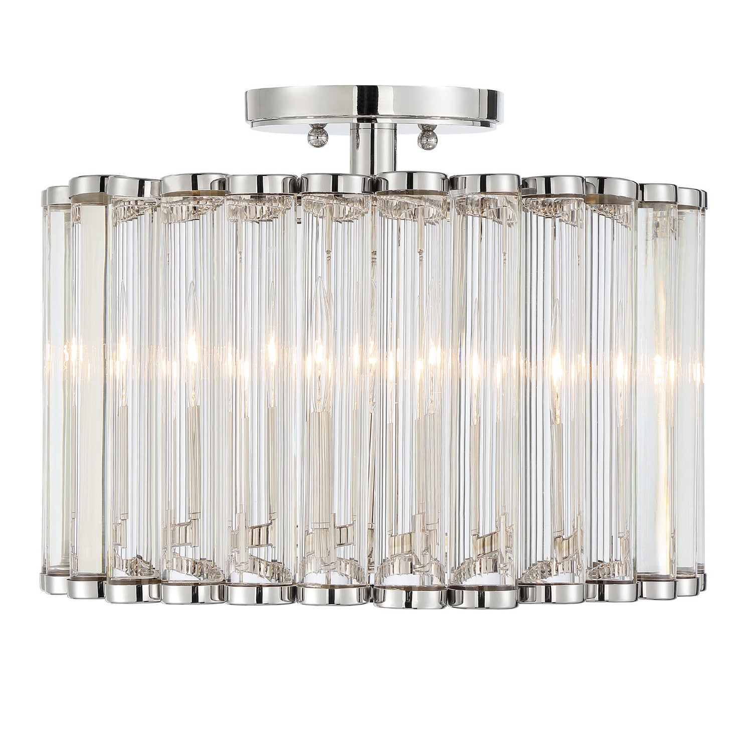 Crystorama - ELL-B3004-PN_CEILING - Four Light Semi Flush Mount - Elliot - Polished Nickel