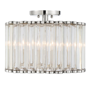 Crystorama - ELL-B3004-PN_CEILING - Four Light Semi Flush Mount - Elliot - Polished Nickel