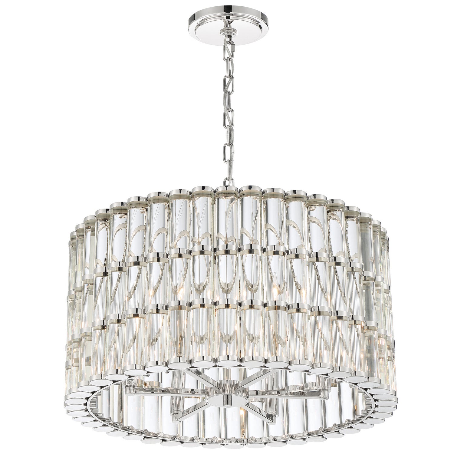 Crystorama - ELL-B3006-PN - Six Light Chandelier - Elliot - Polished Nickel