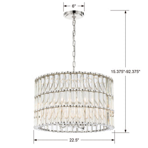 Crystorama - ELL-B3006-PN - Six Light Chandelier - Elliot - Polished Nickel