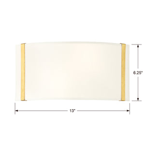 Crystorama - FUL-902-GA - Two Light Wall Sconce - Fulton - Antique Gold