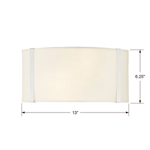 Crystorama - FUL-902-PN - Two Light Wall Sconce - Fulton - Polished Nickel