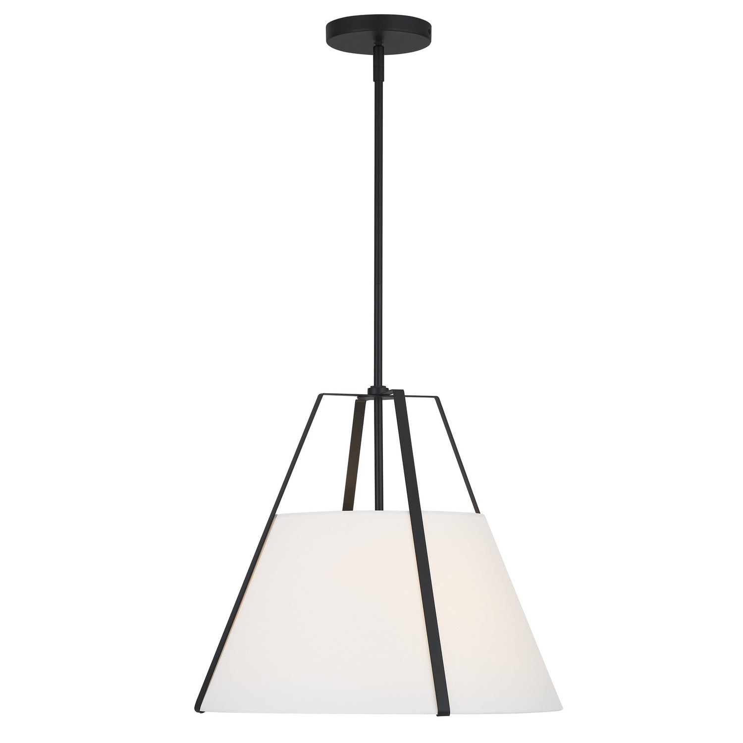 Crystorama - FUL-904-BK - Three Light Pendant - Fulton - Black