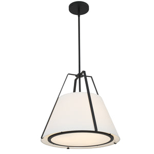 Crystorama - FUL-904-BK - Three Light Pendant - Fulton - Black