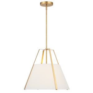 Crystorama - FUL-904-GA - Three Light Pendant - Fulton - Antique Gold