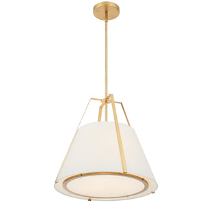 Crystorama - FUL-904-GA - Three Light Pendant - Fulton - Antique Gold