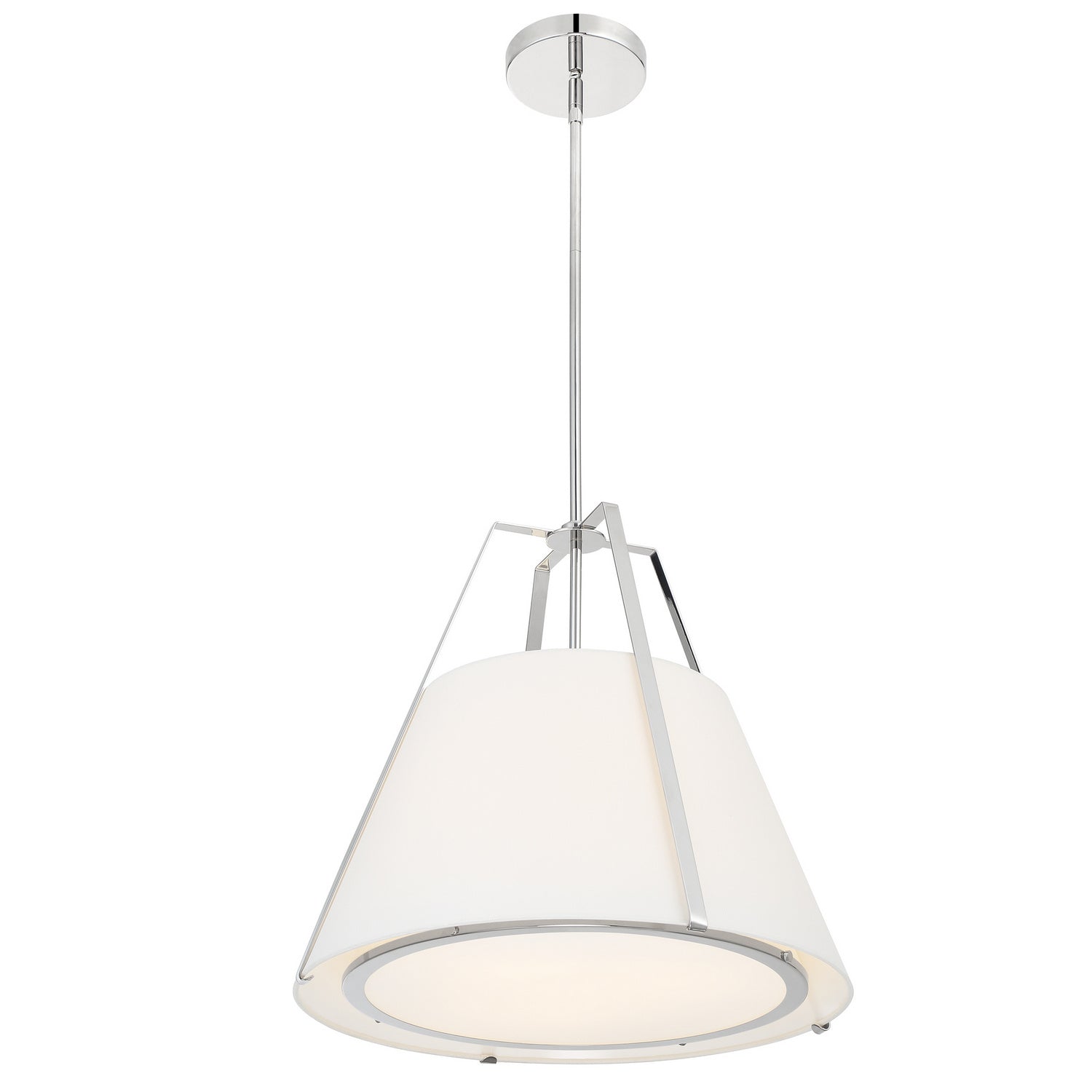 Crystorama - FUL-904-PN - Three Light Pendant - Fulton - Polished Nickel