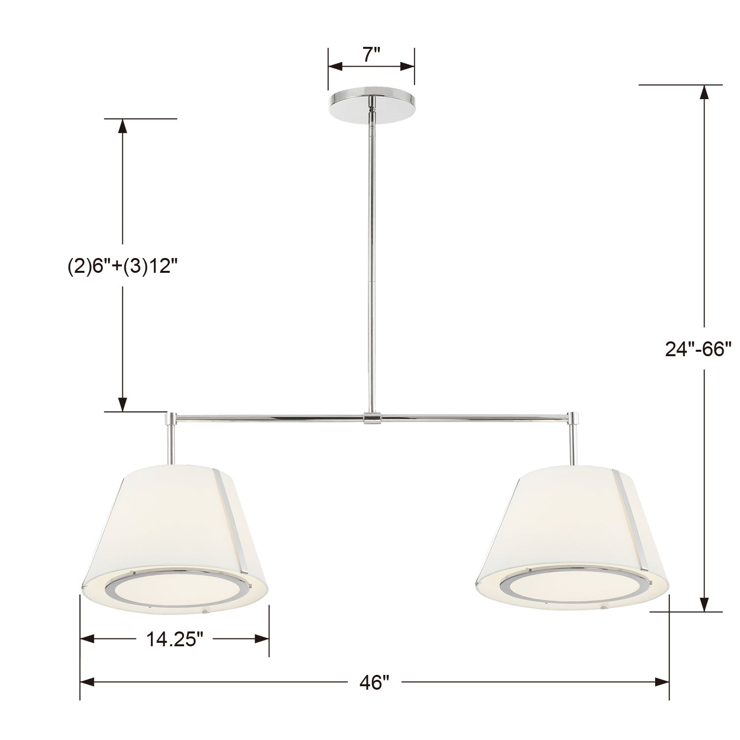 Crystorama - FUL-906-PN - Four Light Chandelier - Fulton - Polished Nickel