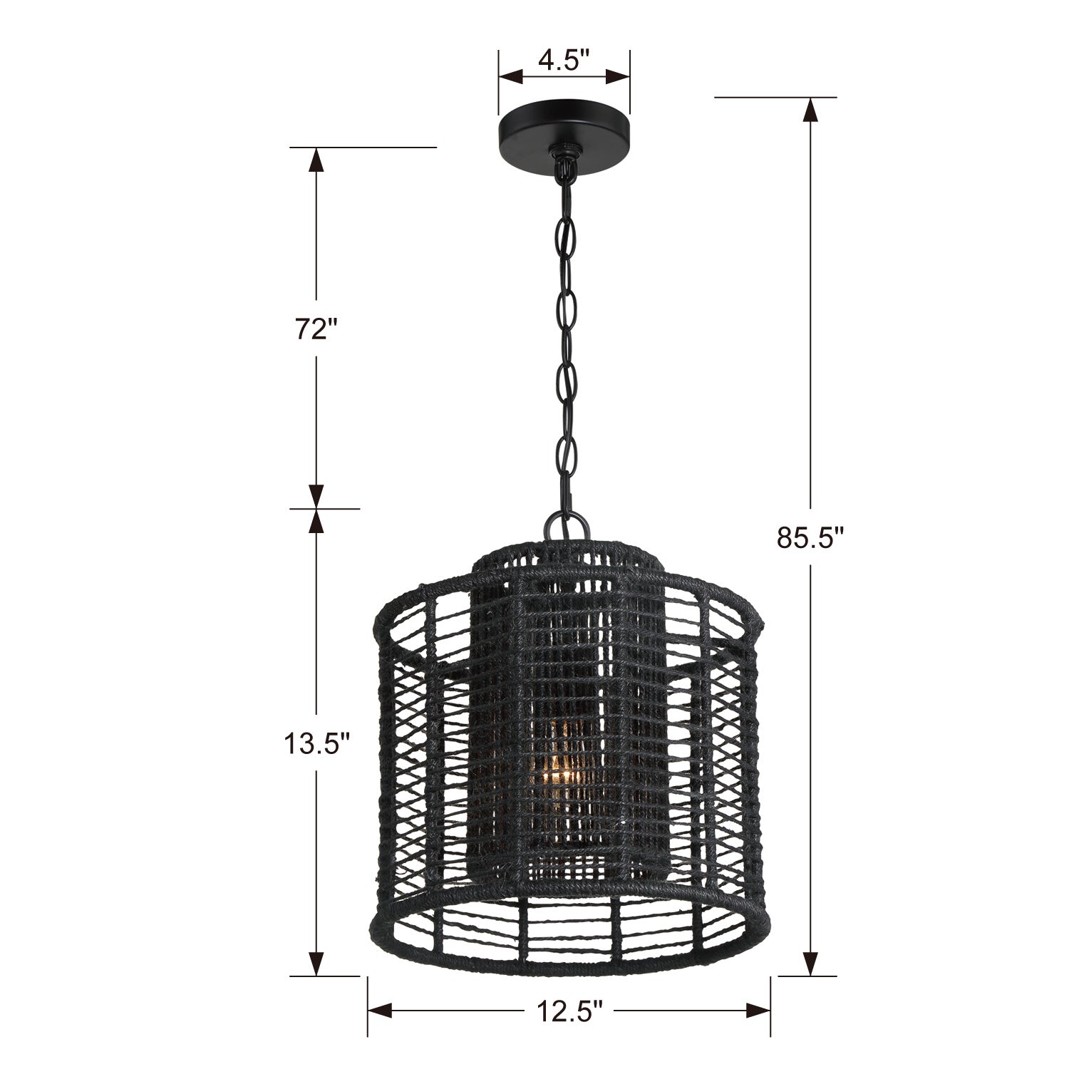 Crystorama - JAY-A5001-MK - One Light Pendant - Jayna - Matte Black