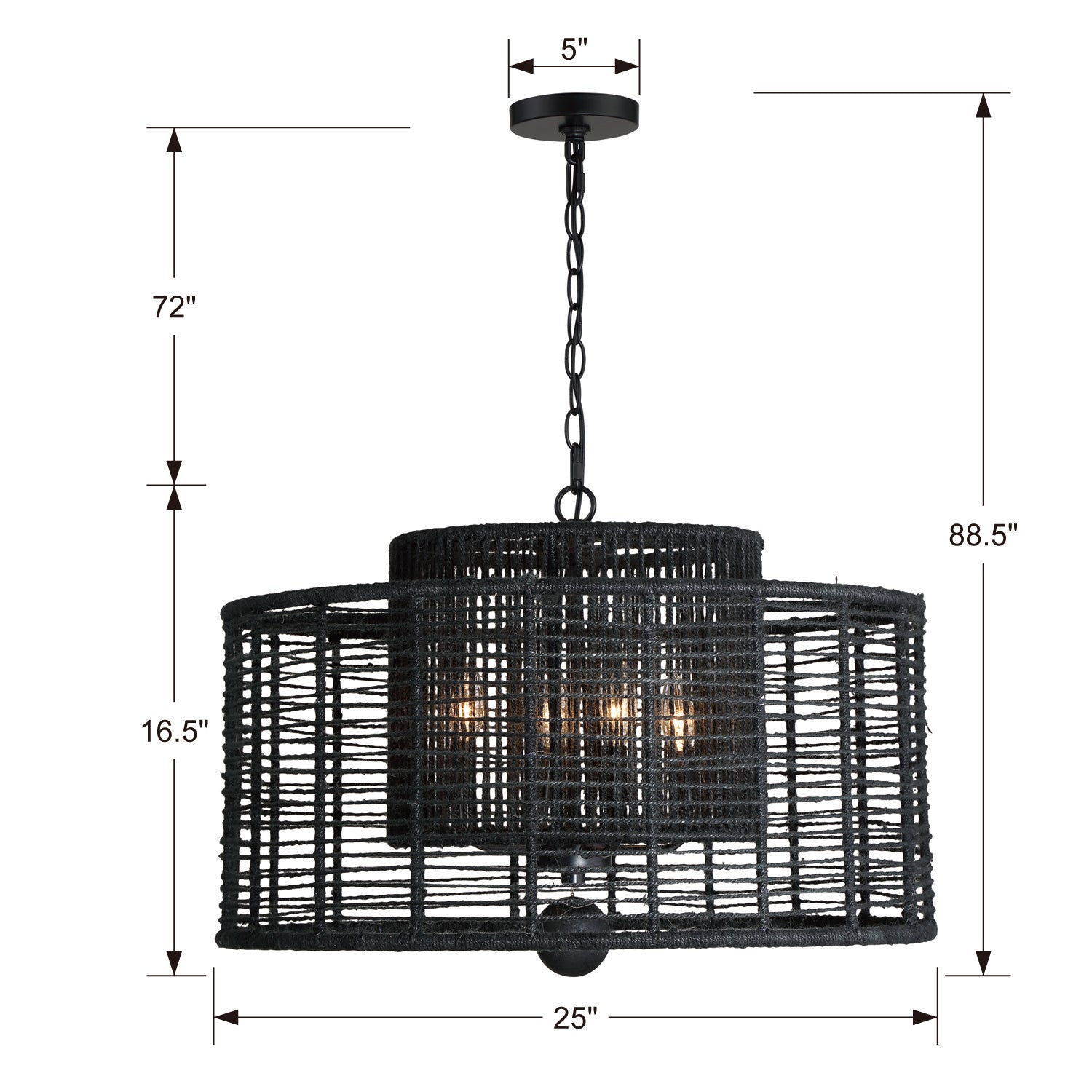 Crystorama - JAY-A5004-MK - Four Light Chandelier - Jayna - Matte Black