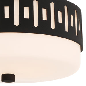 Crystorama - KEA-B8200-BF - Two Light Flush Mount - Keaton - Black Forged