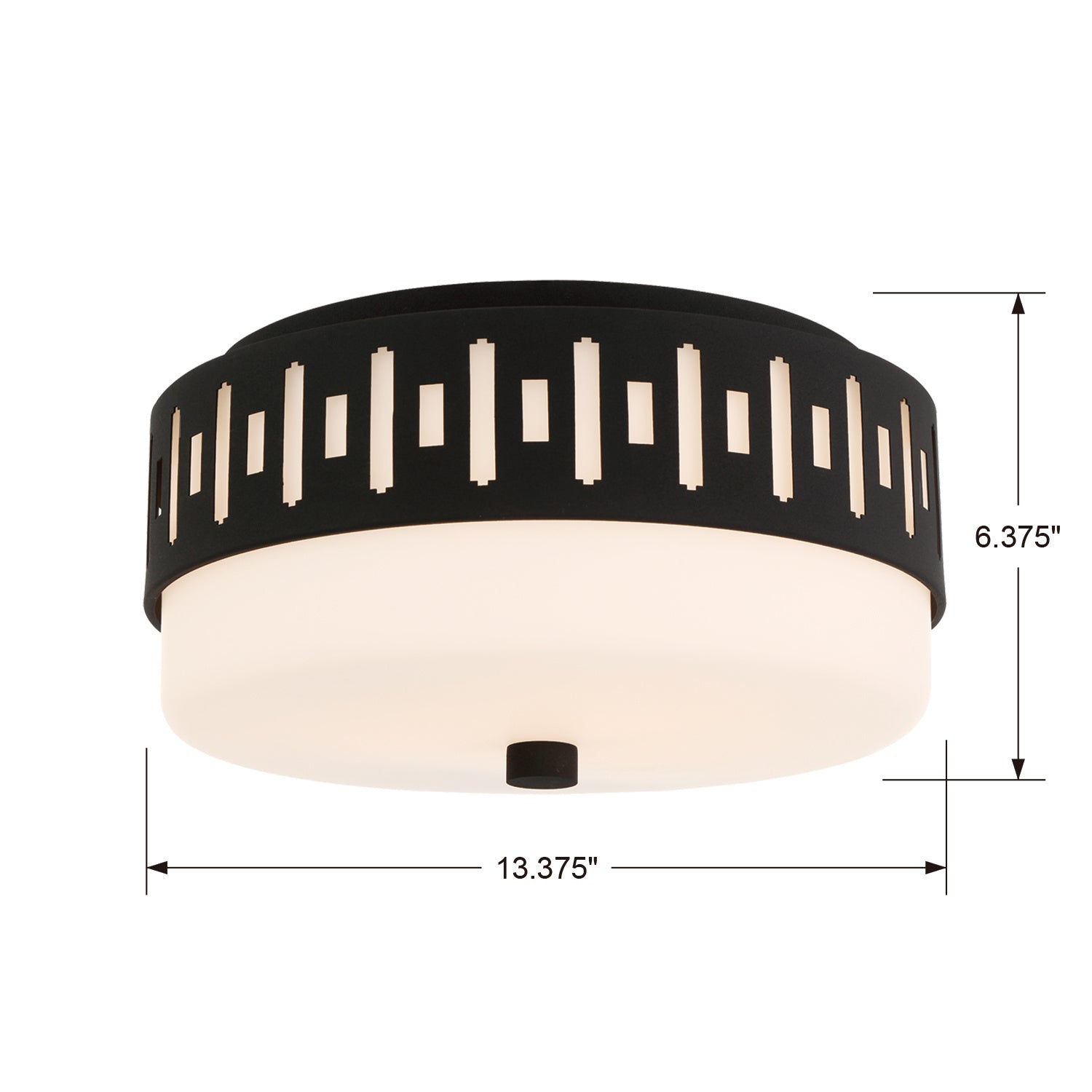 Crystorama - KEA-B8200-BF - Two Light Flush Mount - Keaton - Black Forged