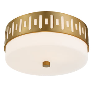 Crystorama - KEA-B8200-VG - Two Light Flush Mount - Keaton - Vibrant Gold