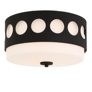 Crystorama - KIR-B8100-BF - Two Light Flush Mount - Kirby - Black Forged