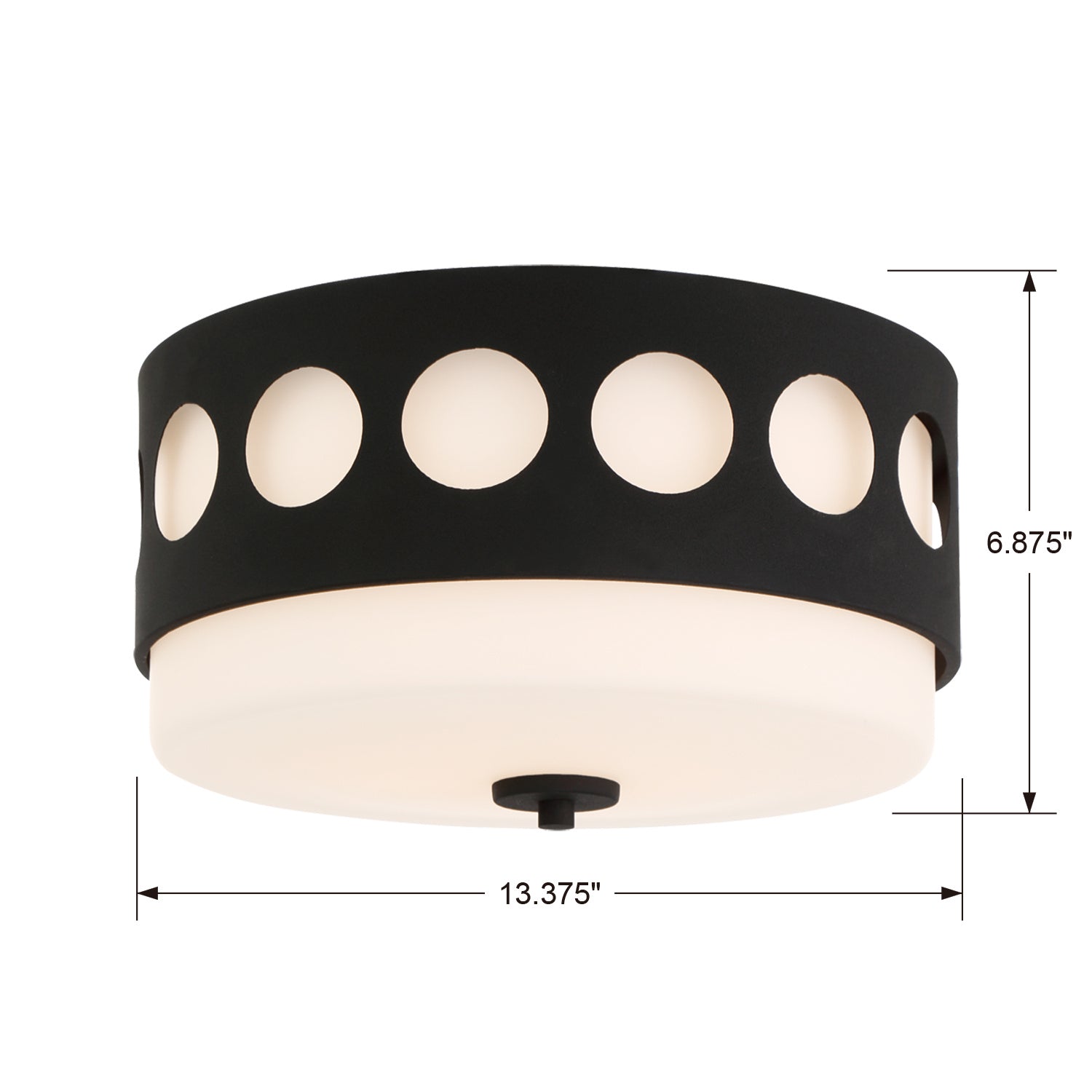 Crystorama - KIR-B8100-BF - Two Light Flush Mount - Kirby - Black Forged