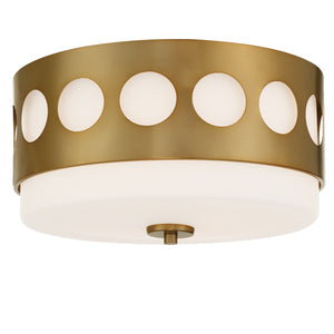 Crystorama - KIR-B8100-VG - Two Light Flush Mount - Kirby - Vibrant Gold