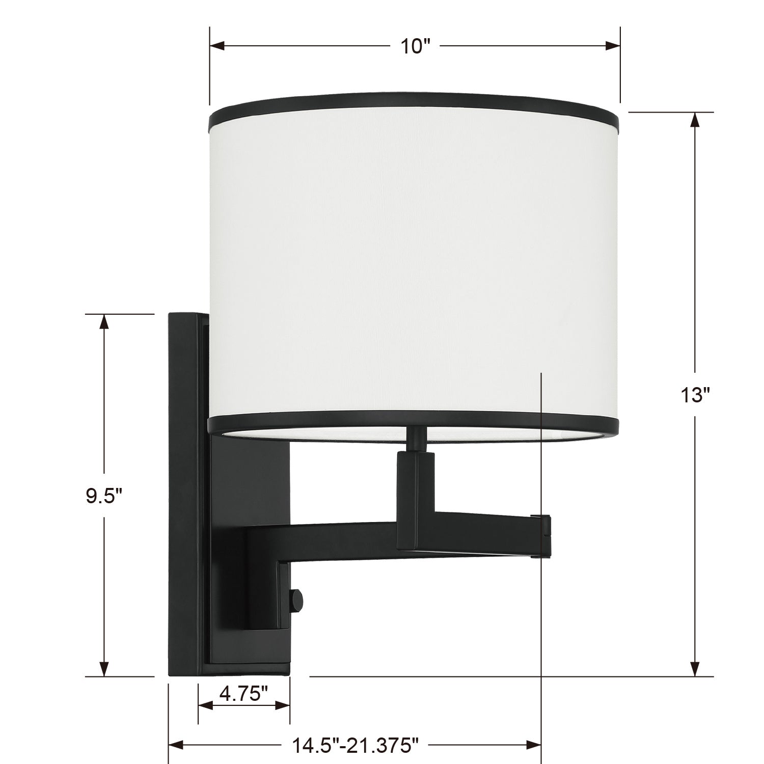 Crystorama - MAD-B4101-MK - One Light Wall Sconce - Madison - Matte Black