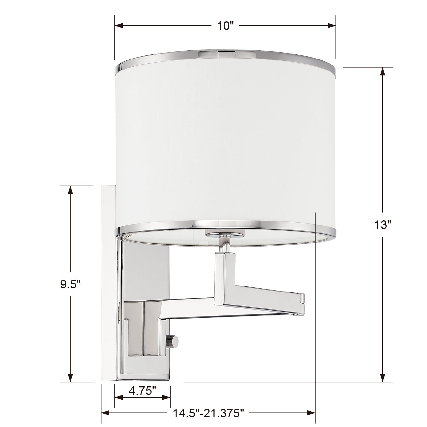 Crystorama - MAD-B4101-PN - One Light Wall Sconce - Madison - Polished Nickel