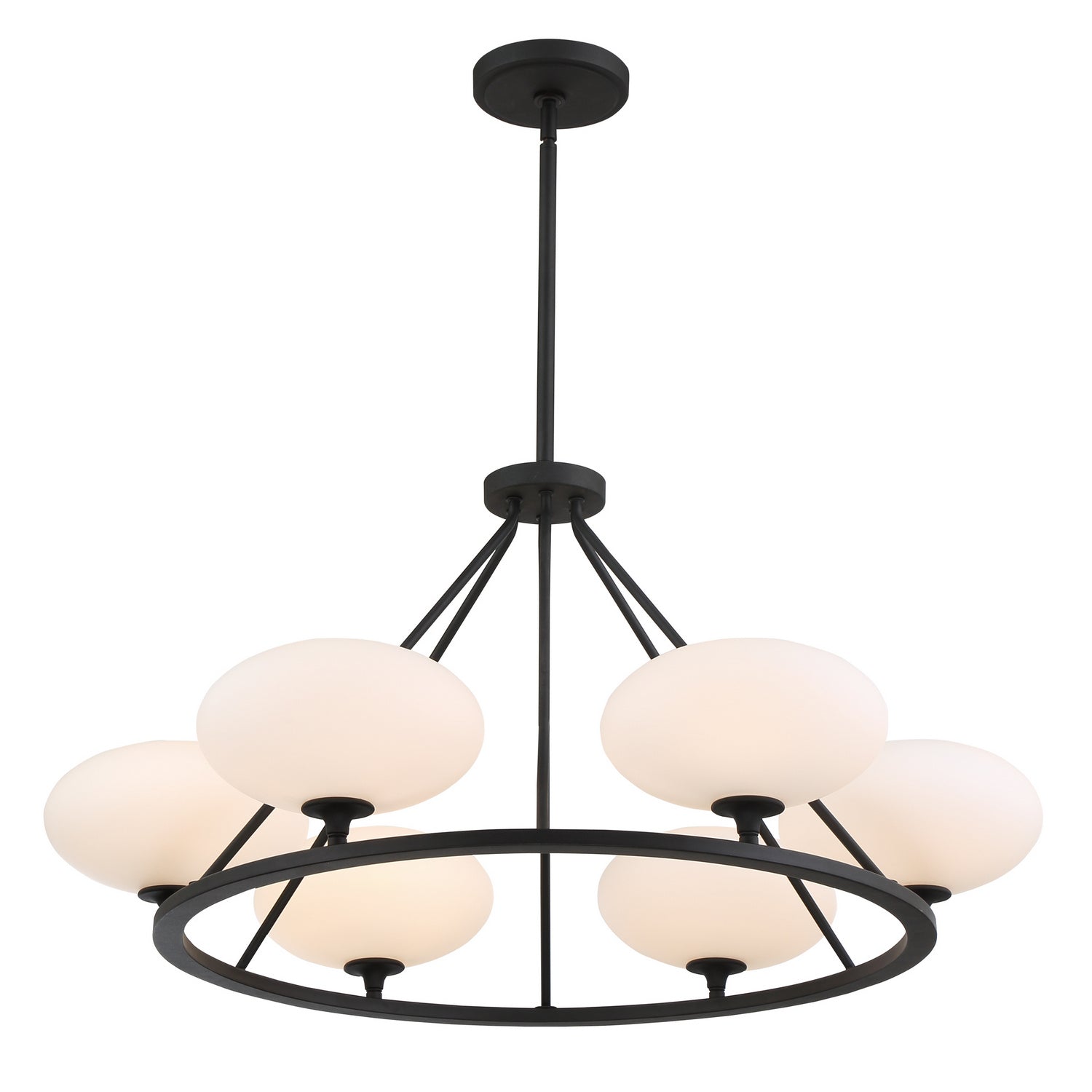 Crystorama - PKR-B8506-BF - Six Light Chandelier - Parker - Black Forged