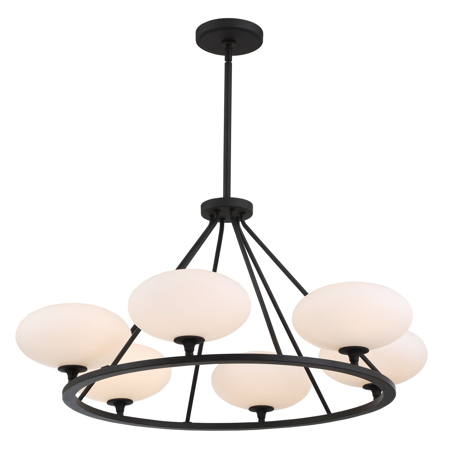 Crystorama - PKR-B8506-BF - Six Light Chandelier - Parker - Black Forged