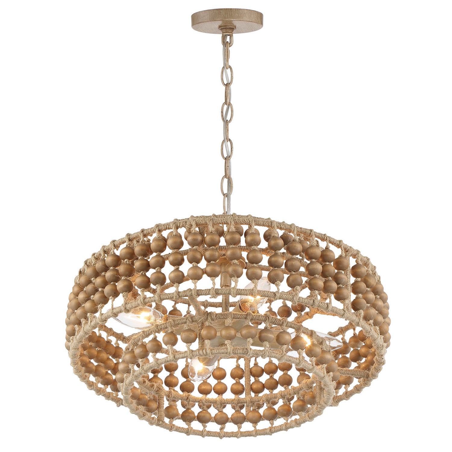 Crystorama - SIL-B6003-BS - Four Light Mini Chandelier - Silas - Burnished Silver