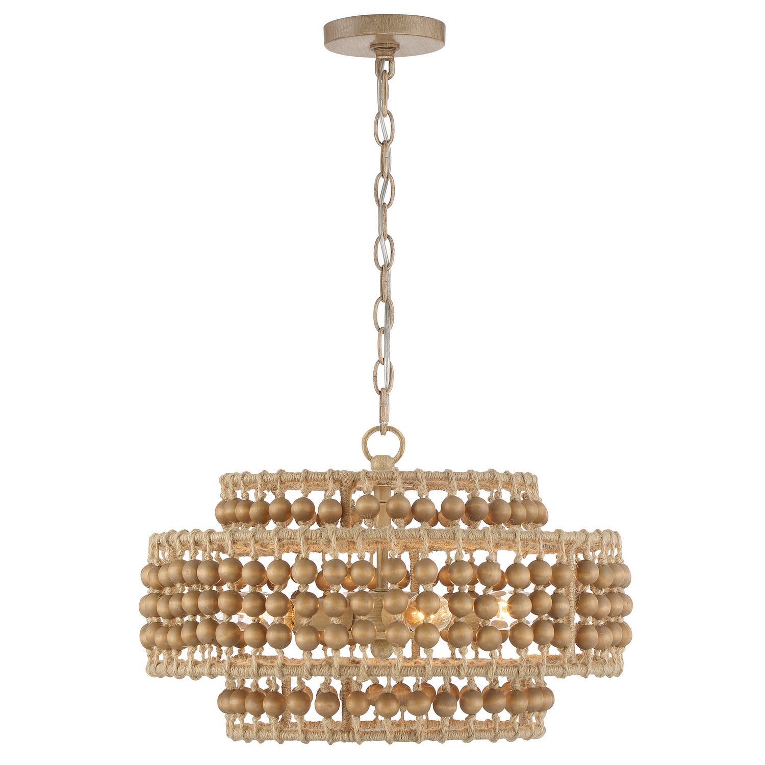 Crystorama - SIL-B6003-BS - Four Light Mini Chandelier - Silas - Burnished Silver