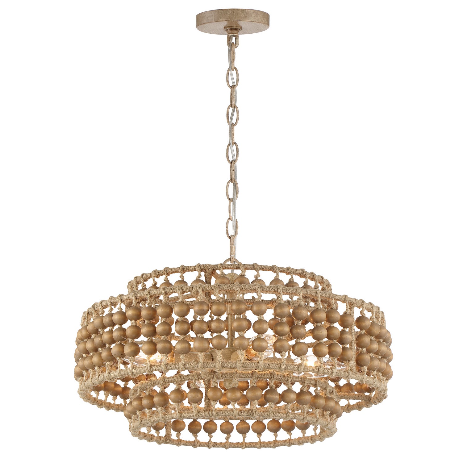 Crystorama - SIL-B6003-BS - Four Light Mini Chandelier - Silas - Burnished Silver