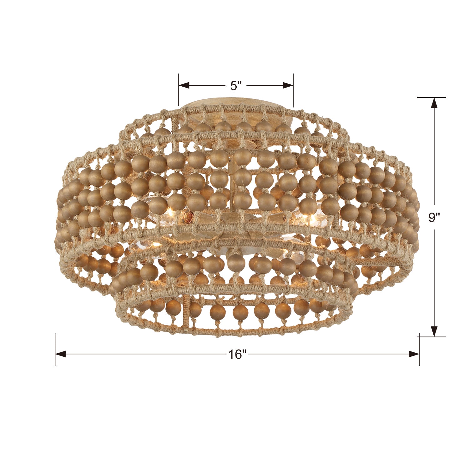 Crystorama - SIL-B6003-BS_CEILING - Four Light Semi Flush Mount - Silas - Burnished Silver