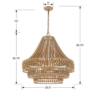 Crystorama - SIL-B6006-BS - Six Light Chandelier - Silas - Burnished Silver