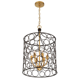 Crystorama - STM-B5106-BZ-GA - Six Light Mini Chandelier - Stemmons - Bronze / Antique Gold