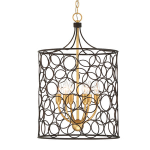 Crystorama - STM-B5106-BZ-GA - Six Light Mini Chandelier - Stemmons - Bronze / Antique Gold