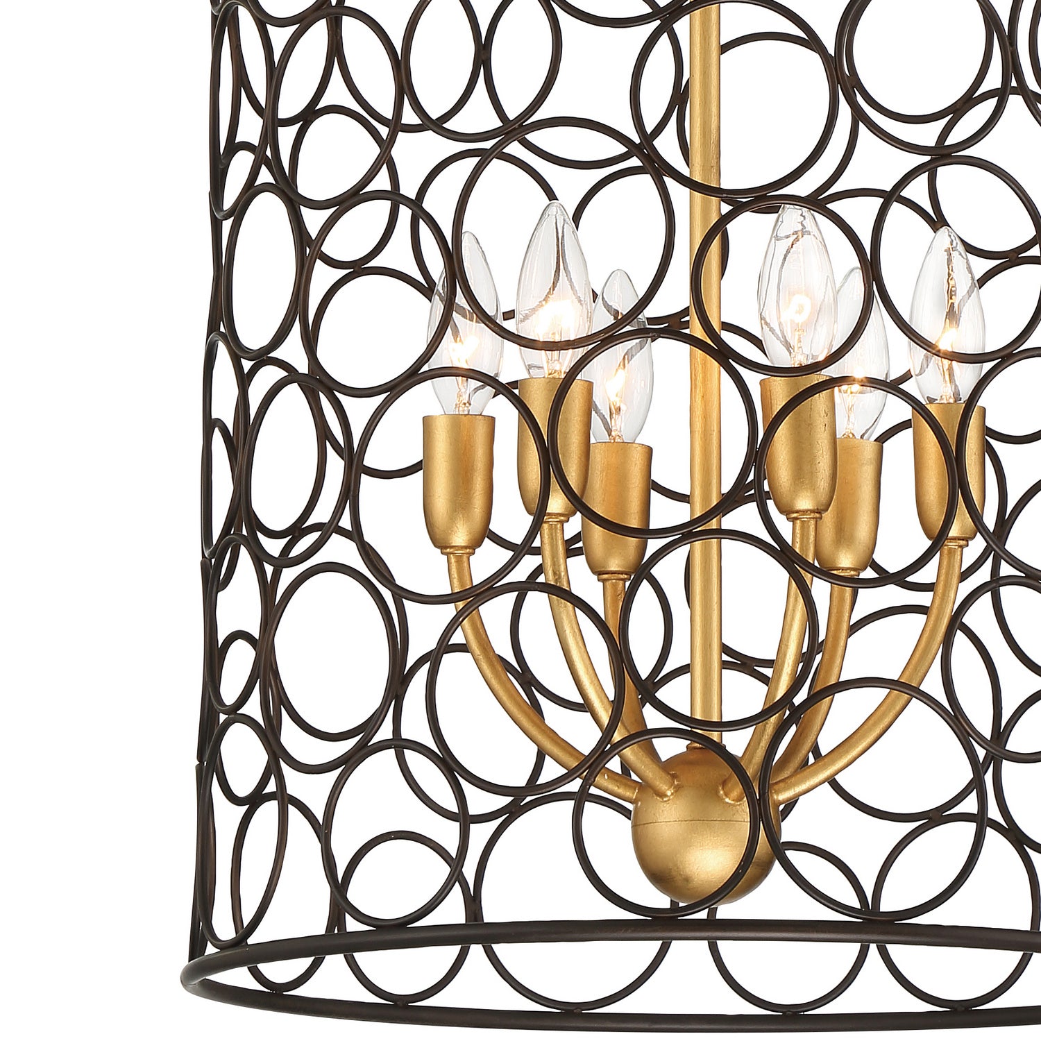 Crystorama - STM-B5106-BZ-GA - Six Light Mini Chandelier - Stemmons - Bronze / Antique Gold