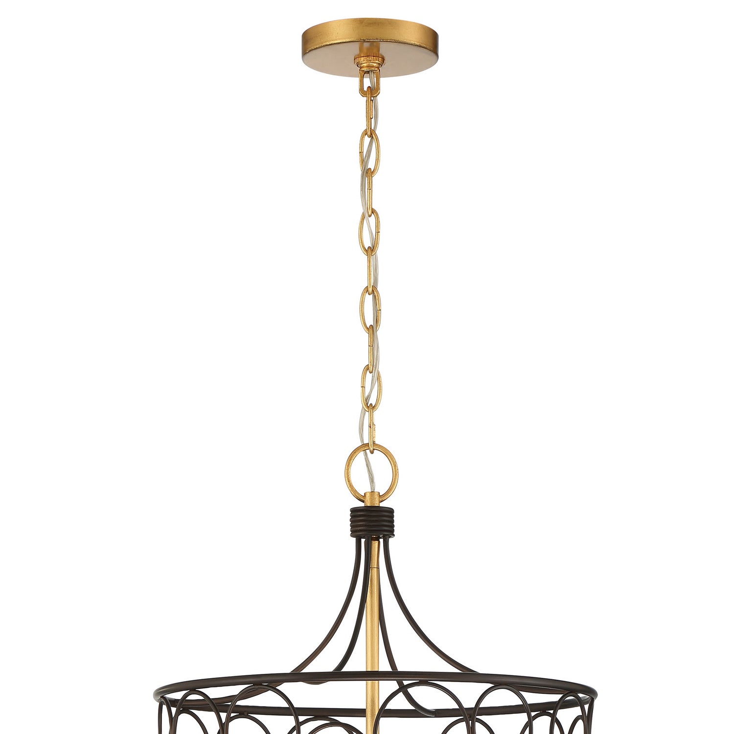 Crystorama - STM-B5106-BZ-GA - Six Light Mini Chandelier - Stemmons - Bronze / Antique Gold