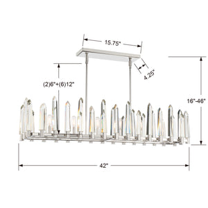 Crystorama - WAT-B2006-PN - Six Light Chandelier - Watson - Polished Nickel