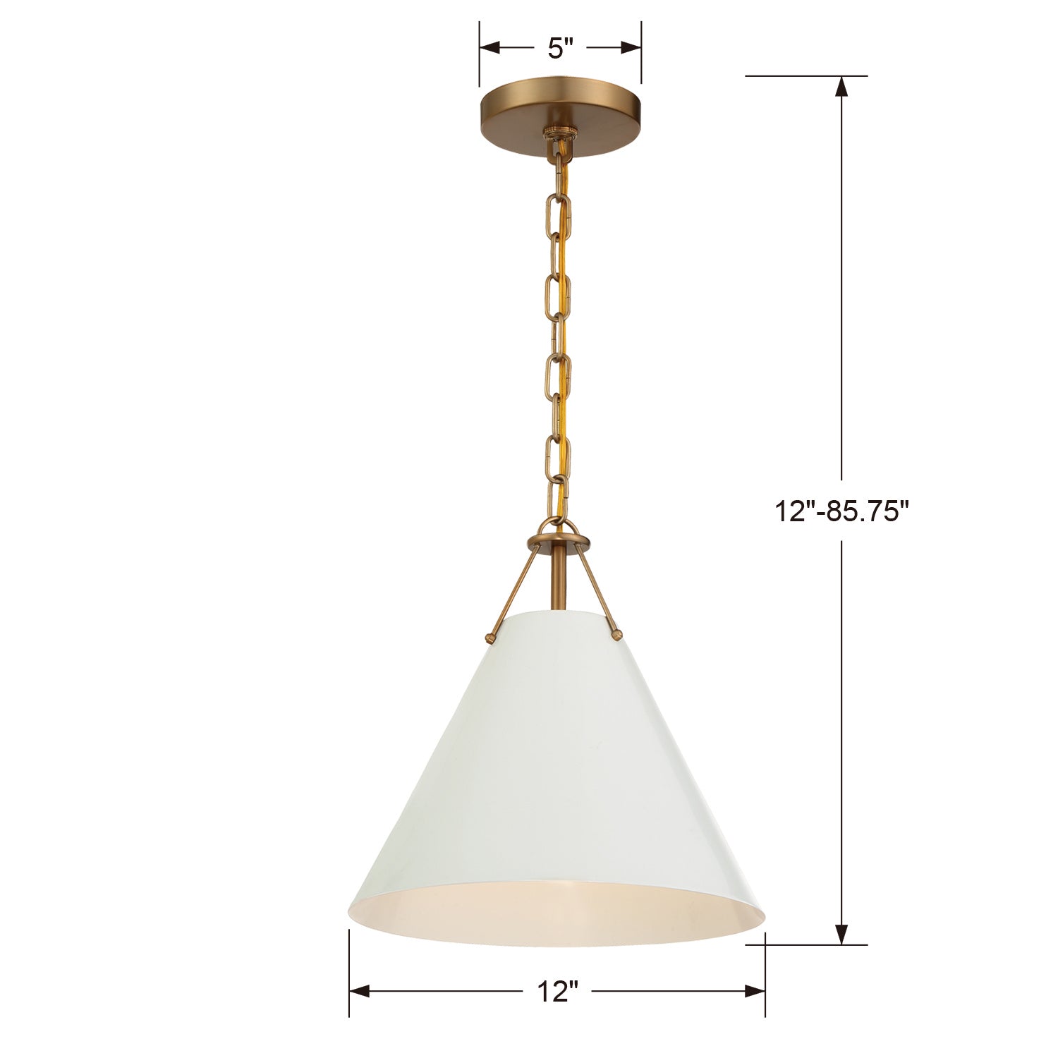 Crystorama - XAV-B8301-VG - One Light Pendant - Xavier - Vibrant Gold