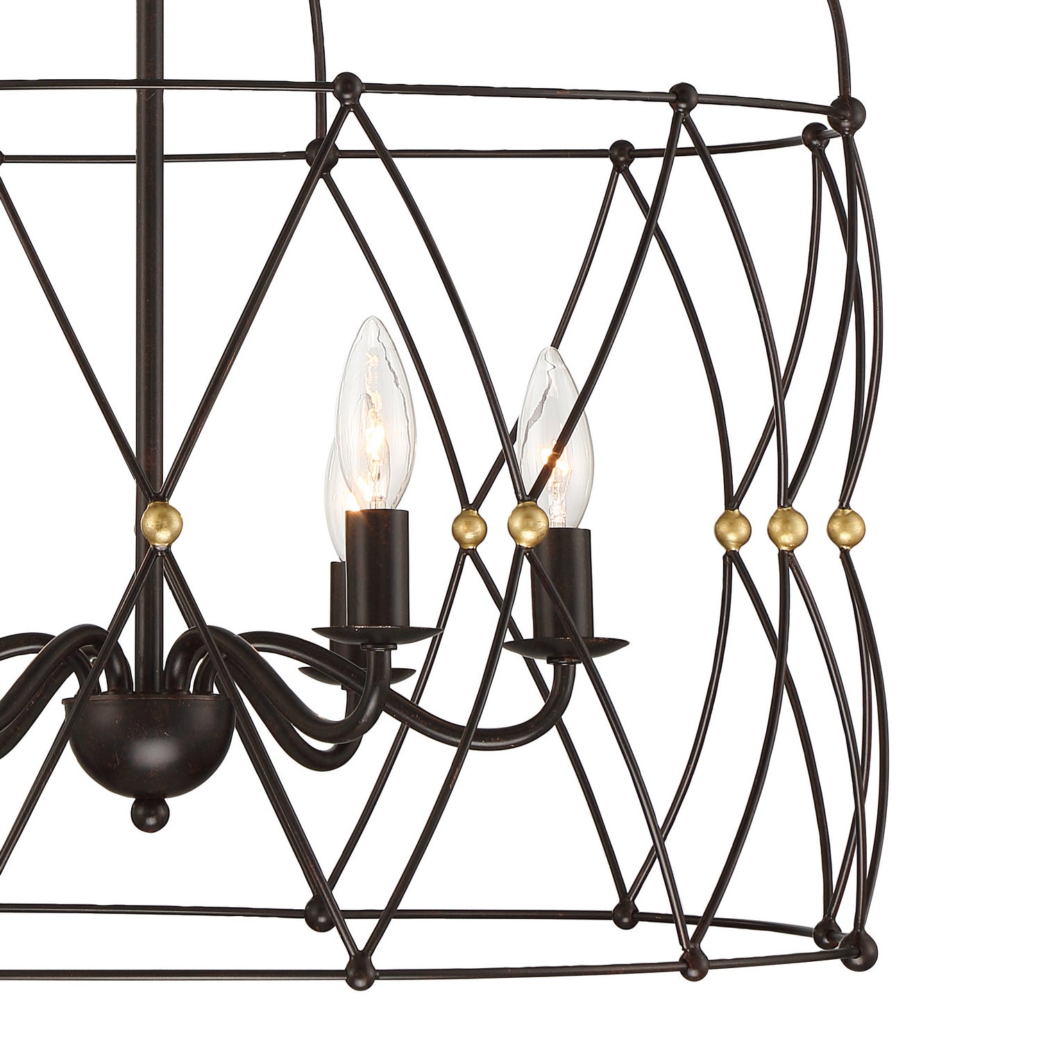 Crystorama - ZUC-A9035-EB-GA - Six Light Chandelier - Zucca - English Bronze / Antique Gold