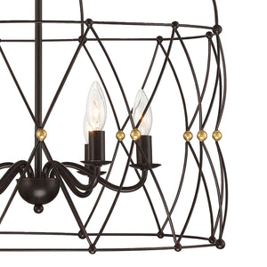 Crystorama - ZUC-A9035-EB-GA - Six Light Chandelier - Zucca - English Bronze / Antique Gold