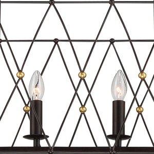 Crystorama - ZUC-A9037-EB-GA - Six Light Chandelier - Zucca - English Bronze / Antique Gold