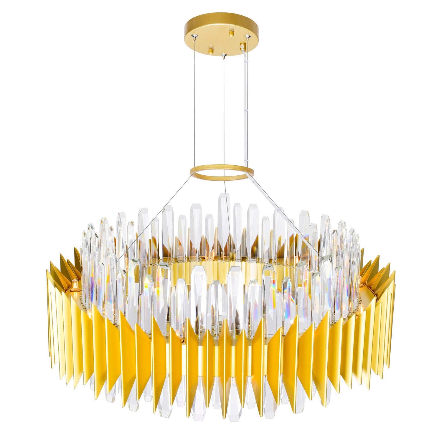 CWI Lighting - 1247P28-18-602 - 18 Light Chandelier - Cityscape - Satin Gold