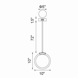 CWI Lighting - 1273P10-1-101 - LED Pendant - Hoops - Black