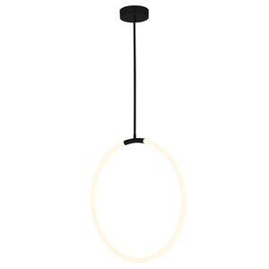 CWI Lighting - 1273P24-1-101 - LED Chandelier - Hoops - Black