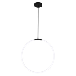 CWI Lighting - 1273P24-1-101 - LED Chandelier - Hoops - Black