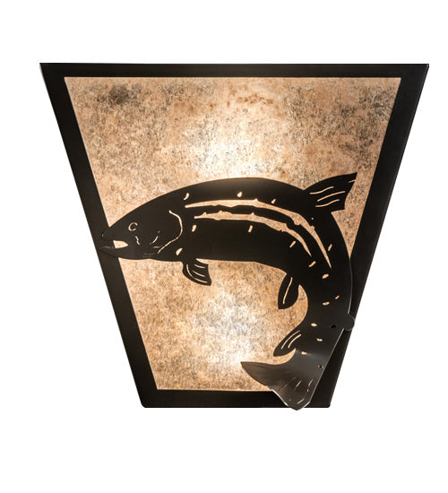 Meyda Tiffany - 237164 - Two Light Wall Sconce - Leaping Trout - Timeless Bronze