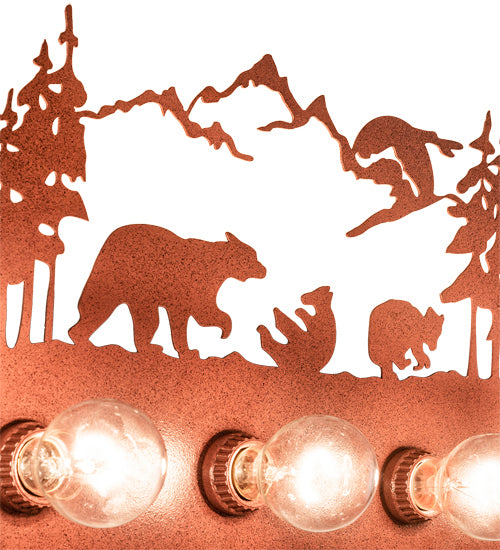 Meyda Tiffany - 237855 - Eight Light Vanity - Bear Family - Rust