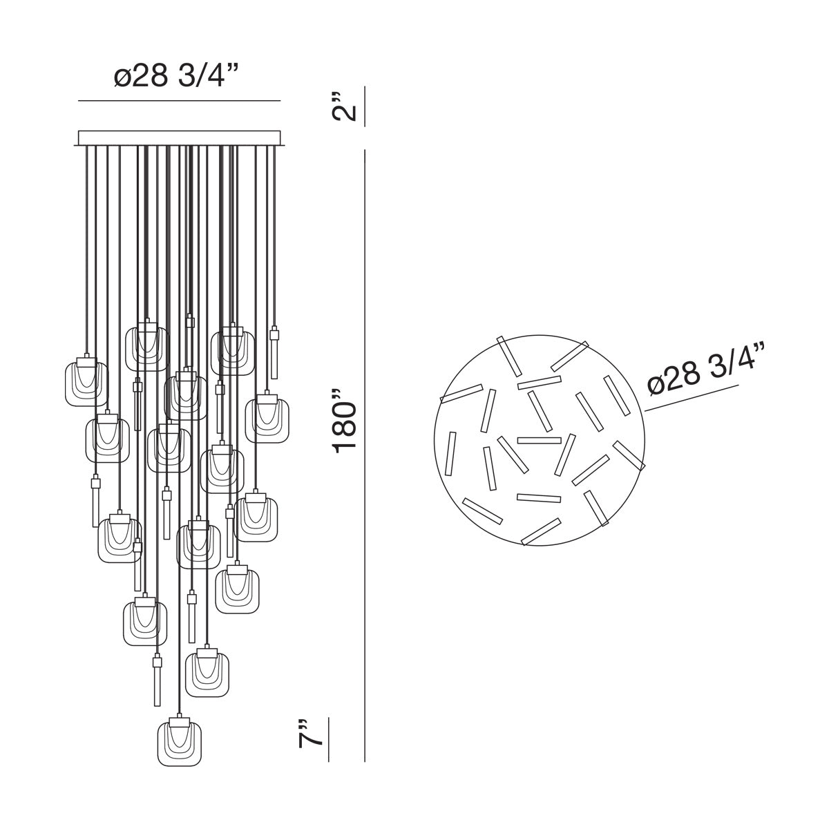 Eurofase - 37192-023 - PAGET-CHD-19LT-29IN-CHR-CL - PAGET - Chrome